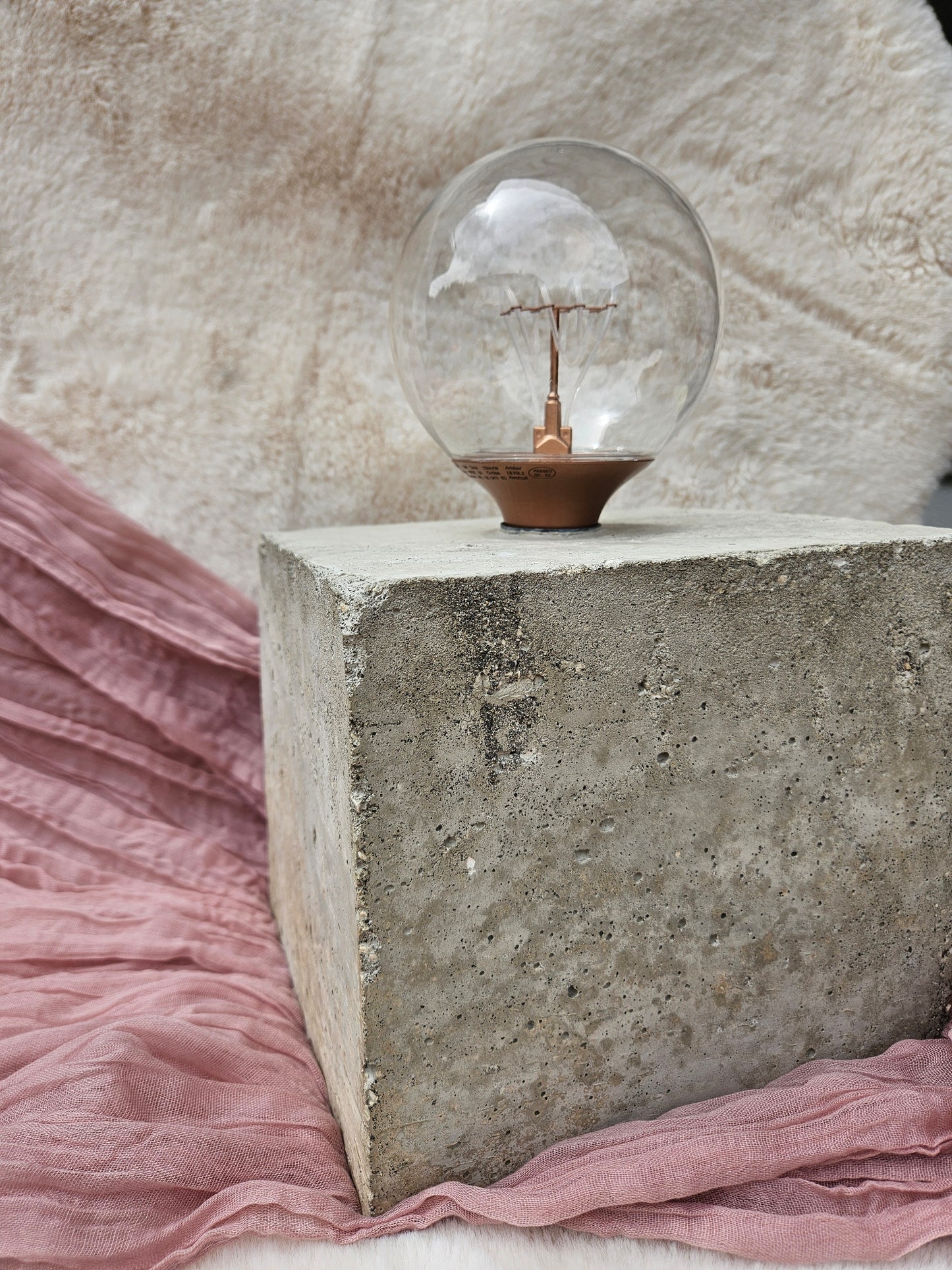 Tischleuchte "Würfel" | Beton Lampe