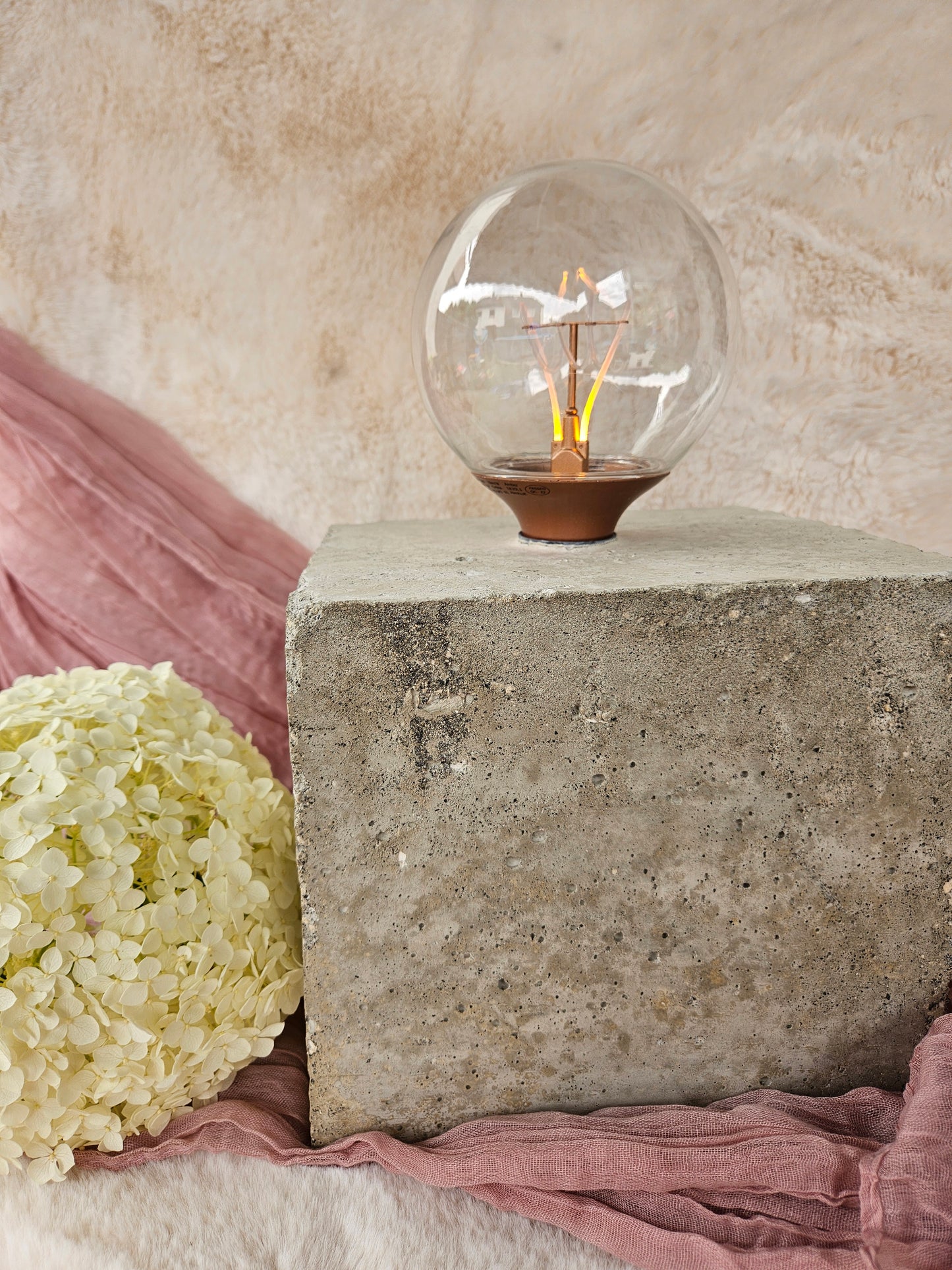Tischleuchte "Würfel" | Beton Lampe