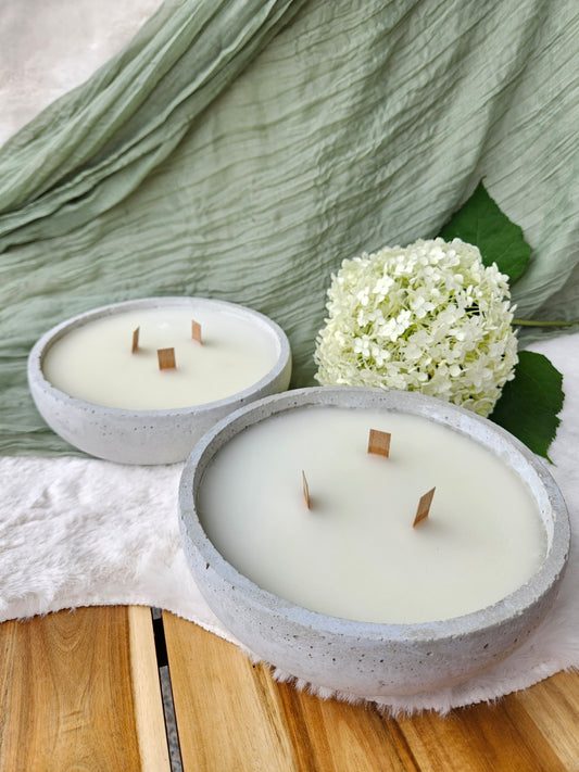 Citronella Kerze in stilvoller Betonschale