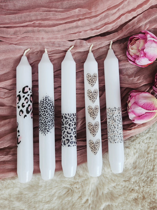 Stabkerzen mit Leo-Design