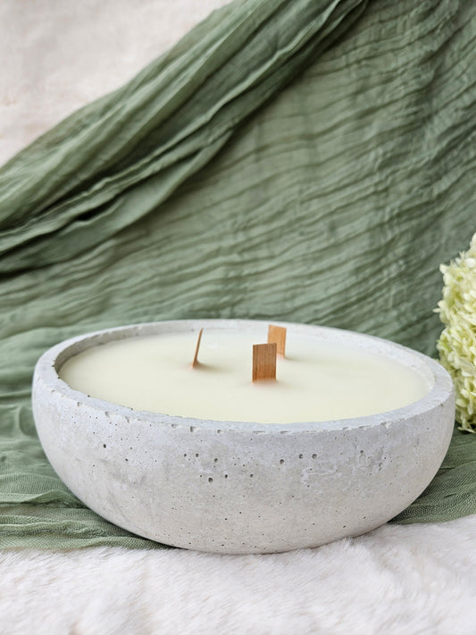 Citronella Kerze in stilvoller Betonschale